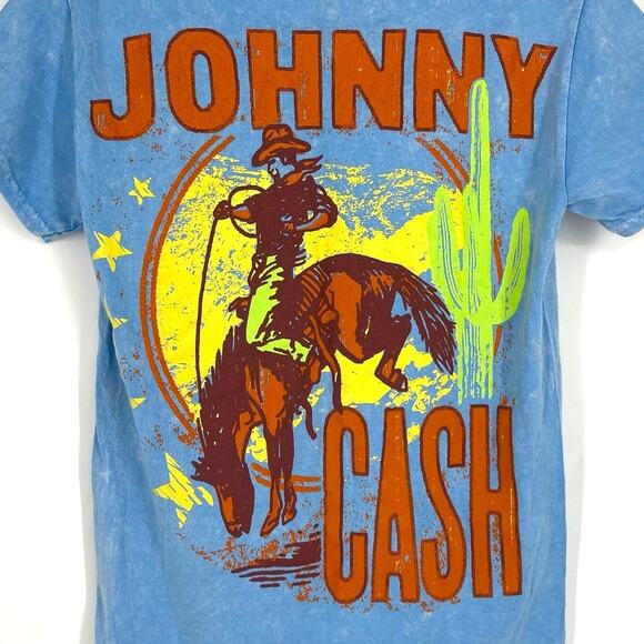 Officially Licensed Johnny Cash T-Shirt Blue Small Cotton NWOT - Picture 5 of 5